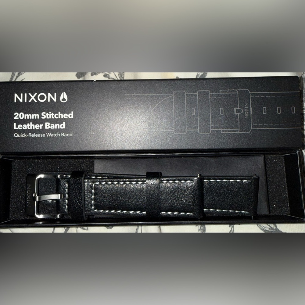 Nixon Black Leather Watch Band